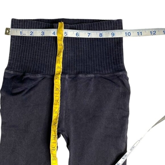 FREE PEOPLE GOOD KARMA LEGGINGS WASHED BLACK XS S - Picture 6 of 8